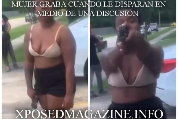 MUJER GRABA CUANDO LE DISPARAN EN MEDIO DE UNA DISCUSIÓN