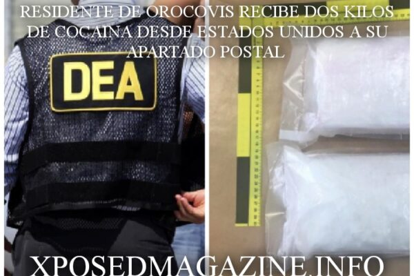 RESIDENTE DE OROCOVIS RECIBE DOS KILOS DE COCAINA DESDE ESTADOS UNIDOS A SU APARTADO POSTAL