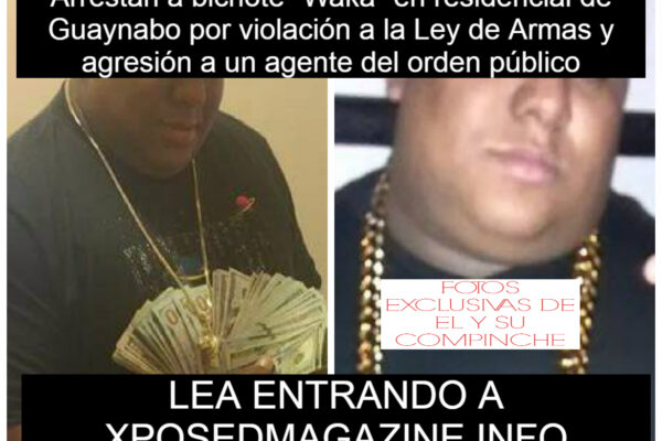 Arrestan a bichote “Waka” en residencial de Guaynabo por violación a la Ley de Armas y agresión a un agente del orden público