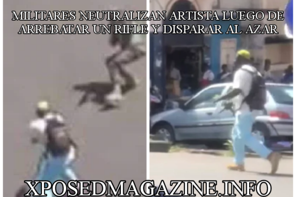 MILITARES NEUTRALIZAN ARTISTA LUEGO DE ARREBATAR UN RIFLE Y DISPARAR AL AZAR