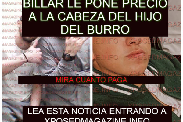 BILLAR LE PONE PRECIO A LA CABEZA DEL HIJO DEL BURRO