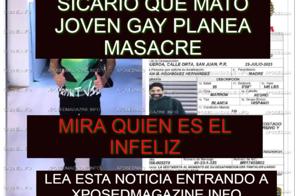 SICARIO QUE MATO JOVEN GAY PLANEA MASACRE