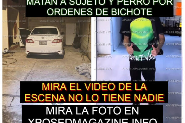 MATAN A SUJETO Y PERRO POR ORDENES DE BICHOTE